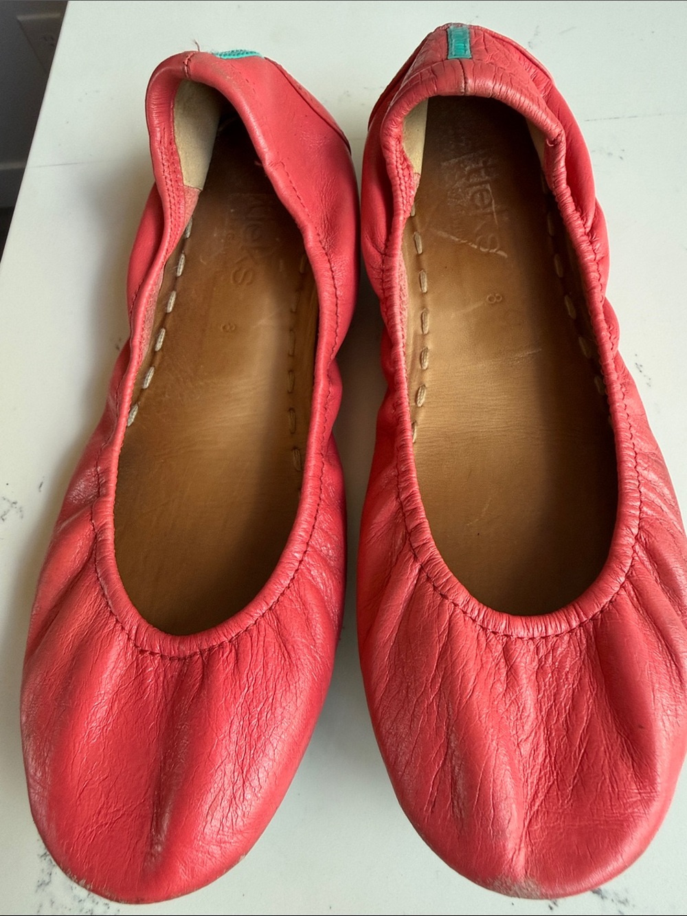 Tieks Ballet Flats Womens Size 8 Red/ Orange Color